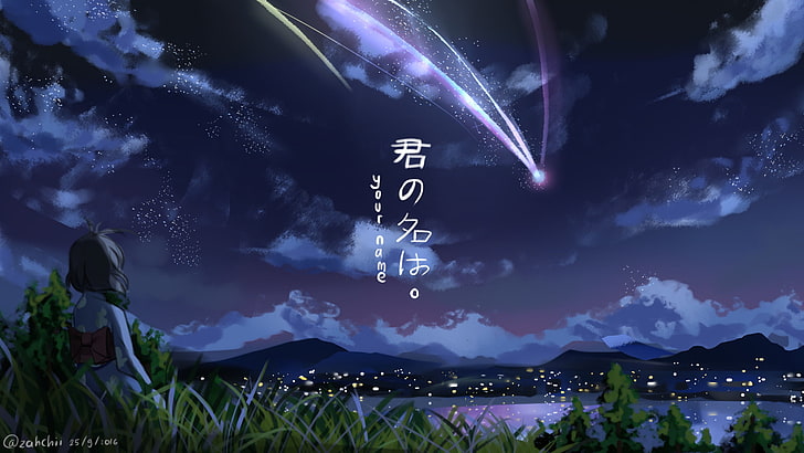 female anime character, Your Name., Kimi No Na Wa., Mitsuha Miyamizu, HD wallpaper