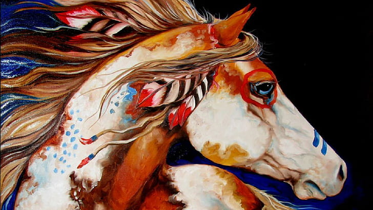 Native Horse, native horses, paint horse, ponies, nature, wildlife, HD wallpaper