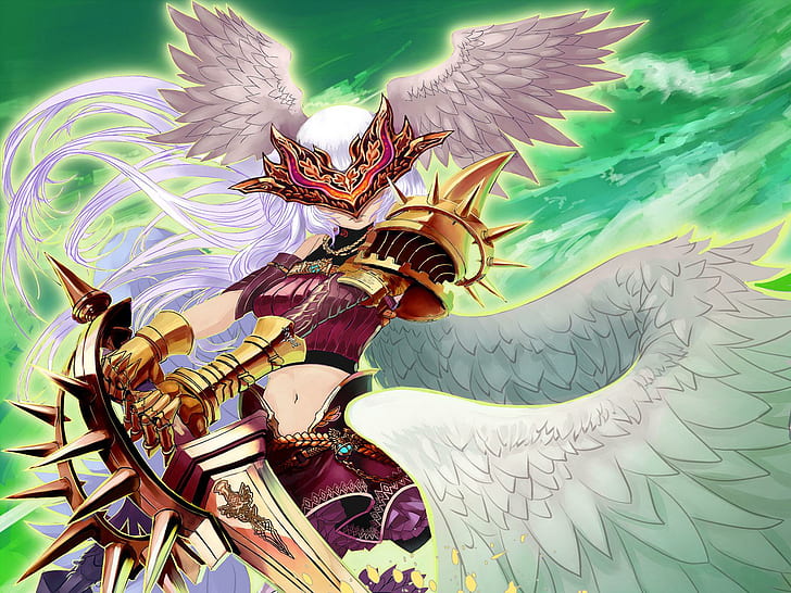 Angels Swords Armor Fantasy Girls Angel Sword Warrior Weapon Cool, HD wallpaper