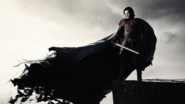 Jon Snow digital wallpaper, Dracula, Dracula Untold, cape, sword