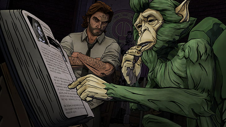 wolf among us, adult, men, indoors, males, one person, mid adult men, HD wallpaper