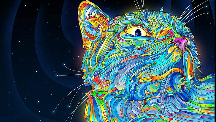 Hd Wallpaper Cat Artistic 2560x1440 Hd Art 4k Wallpaper Flare