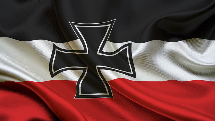 HD black, white, and red striped flag with cross tapestry, fascist Wallpaper Flare