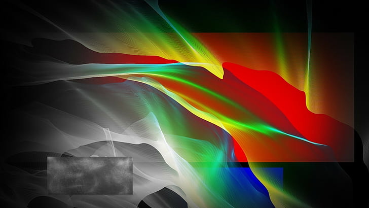 digital art, abstract, geometry, colorful, rectangle, wavy lines