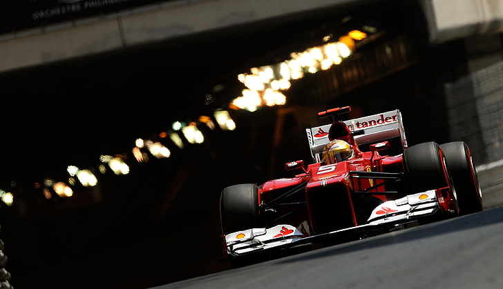 car, Fernando Alonso, Ferrari, Monaco, illuminated, no people, HD wallpaper