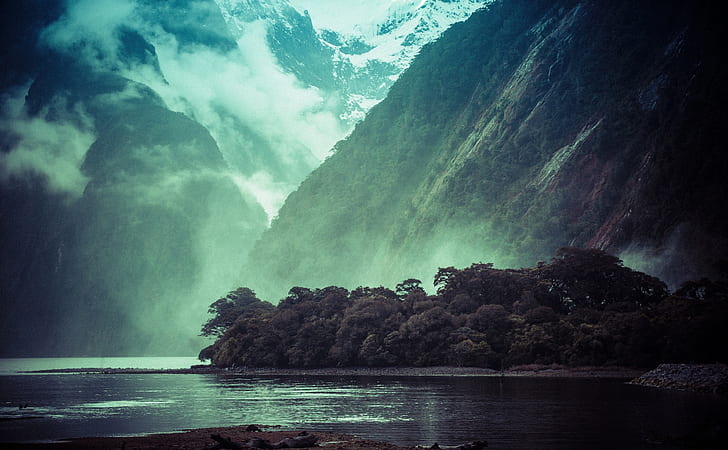 Lady Bowen Falls, Oceania, New Zealand, Sound, milford, newzealand