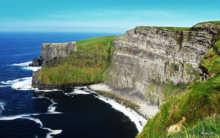 Earth, Cliffs of Moher, Ireland, Ocean, Rock, Sea, HD wallpaper