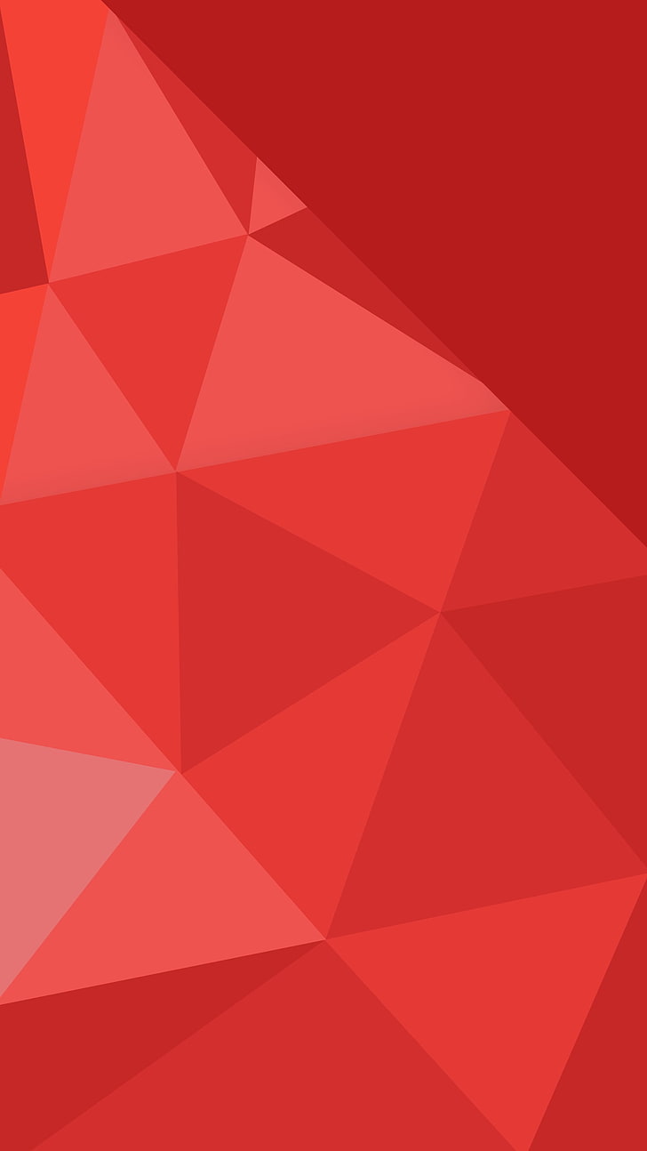 red geometrical wallpaper, minimalism, artwork, triangle shape, HD wallpaper