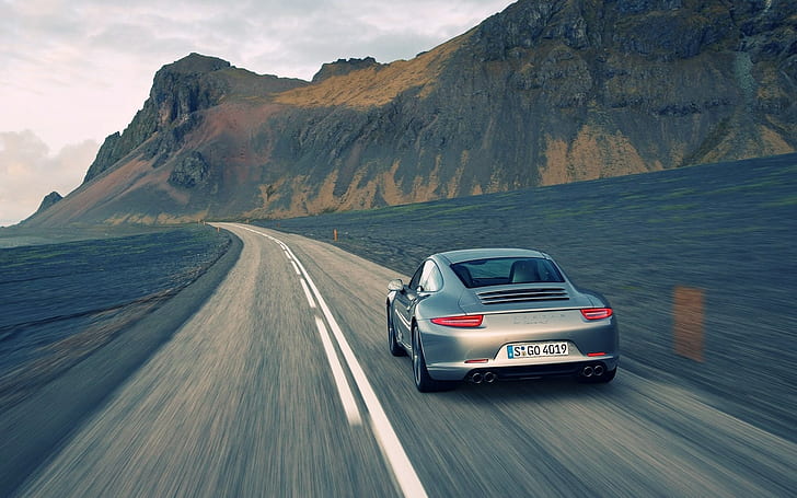 Porsche Motion Blur Road HD, cars, HD wallpaper