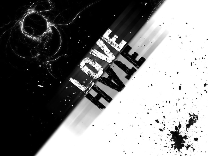 HD wallpaper: white and black Love Hate graphic wallpaper, backgrounds,  abstract | Wallpaper Flare