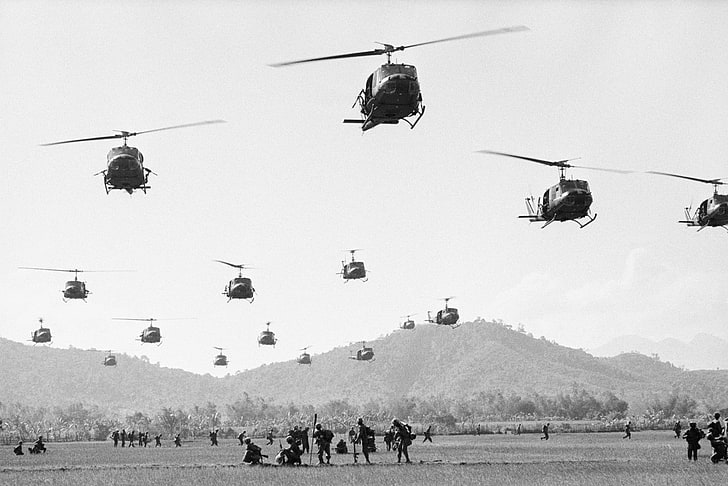 military, air force, Vietnam War, helicopters, history, flying, HD wallpaper
