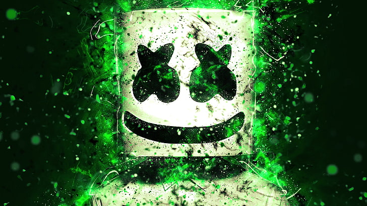 Marshmello 4K, close-up, green color, no people, indoors, water