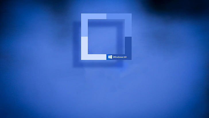 Windows 10 logo, Start, blue, communication, indoors, text, illuminated HD wallpaper