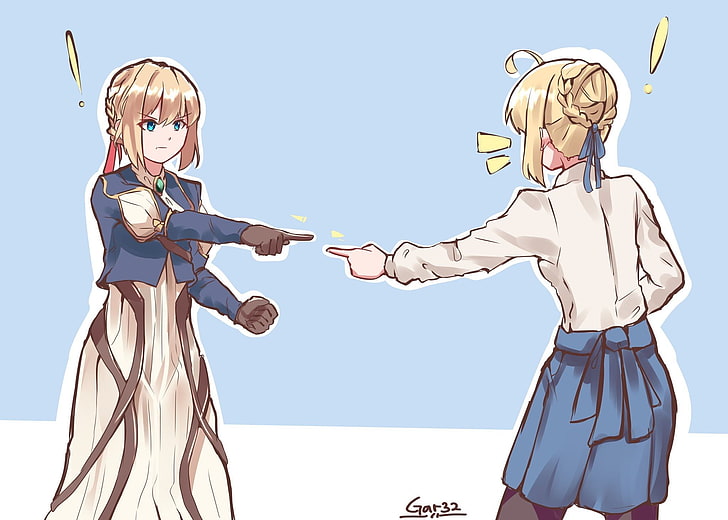 Fate/Stay Night, Violet Evergarden (anime), Saber, anime girls