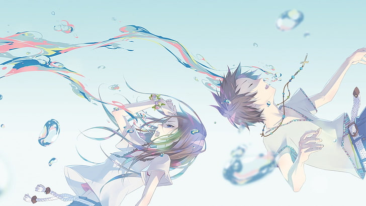 anime, underwater, no people, multi colored, nature, close-up, HD wallpaper