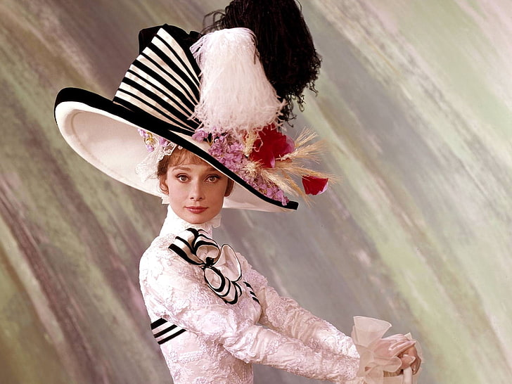 Audrey Hepburn, hat, My fair lady, fashion, people, women, one Person, HD wallpaper
