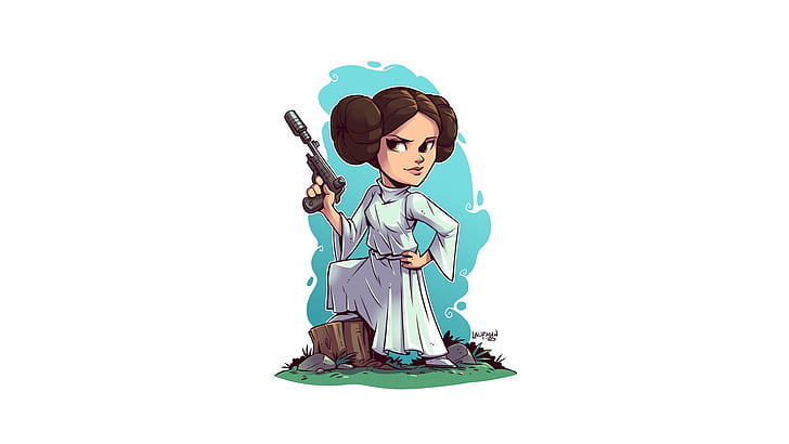Hd Wallpaper Simple Background White Background Princess Leia Blaster Wallpaper Flare