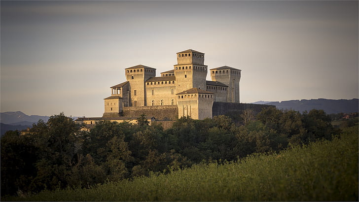 castle, Italy, Emilia-Romagna, Torrechiara, HD wallpaper