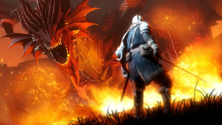 Video Games, Dark Souls, Dragon, HD wallpaper