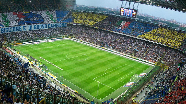 stadium, sport, team sport, high angle view, soccer, playing field, HD wallpaper