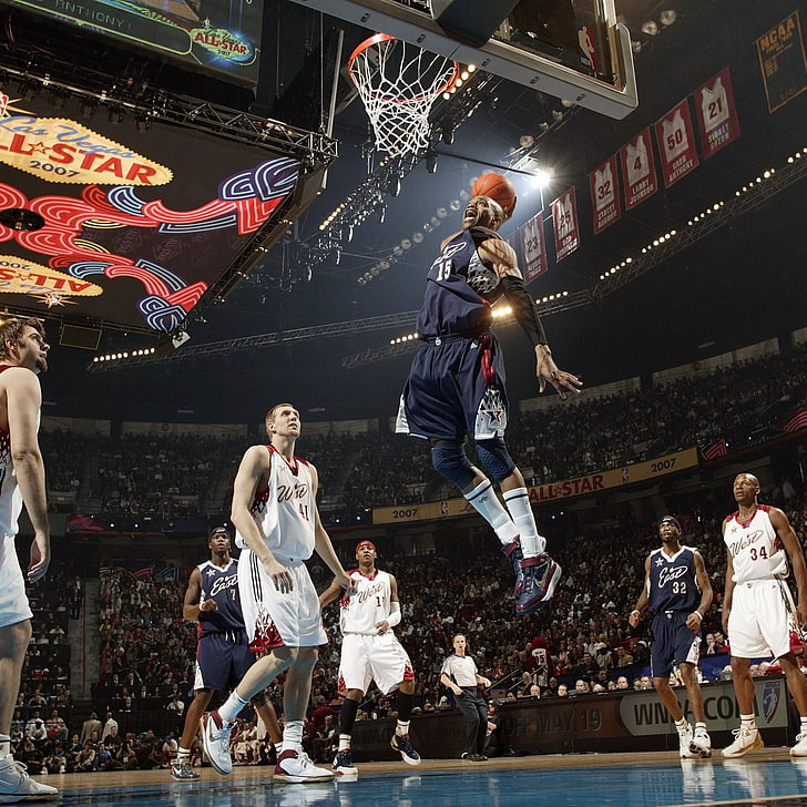 Vince Carter, NBA, basketball, dunks, hoop, sport, crowd, group of people, HD wallpaper