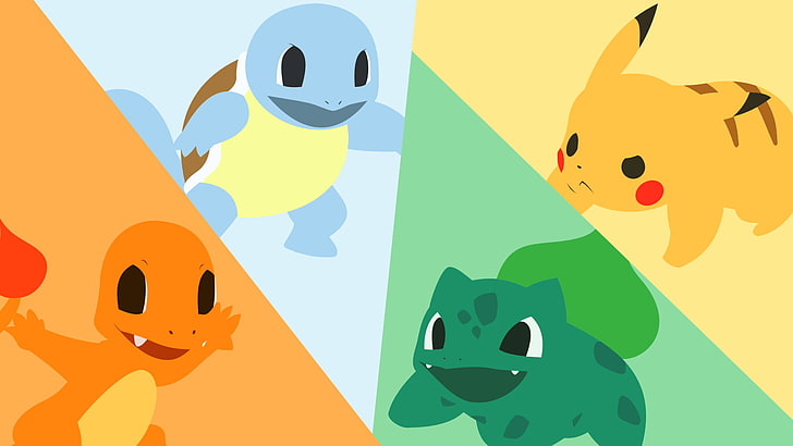 HD wallpaper: four Pokemon characters wallpaper, Pokémon, Bulbasaur (Pokémon)  | Wallpaper Flare
