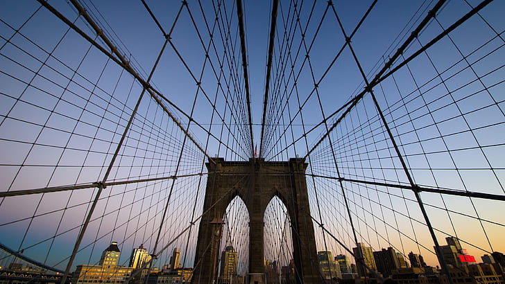 Brooklyn Bridge in New York, USA, HD wallpaper