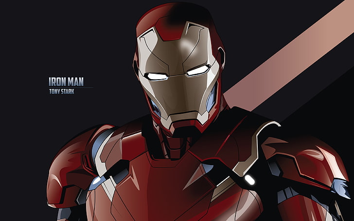 Tony Stark Iron Man Minimal 4K, representation, human representation, HD wallpaper