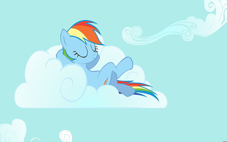 My Little Pony wallpaper, Rainbow Dash, sky, blue, communication