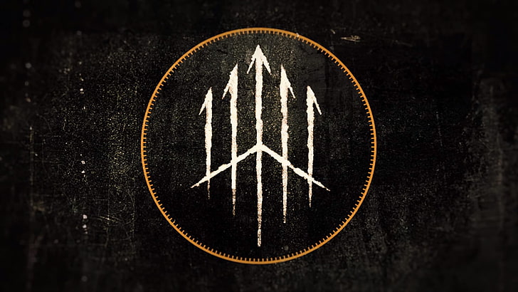 Wolves At The Gate, logo, black, dark, graphic design, close-up