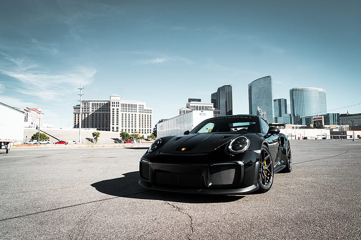 Porsche, Porsche 911 GT2 RS, Black Car, Sport Car, Vehicle, HD wallpaper