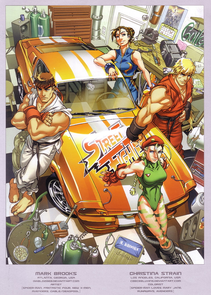 video games street fighter ryu artbook chunli artwork ken Video Games Street Fighter HD Art