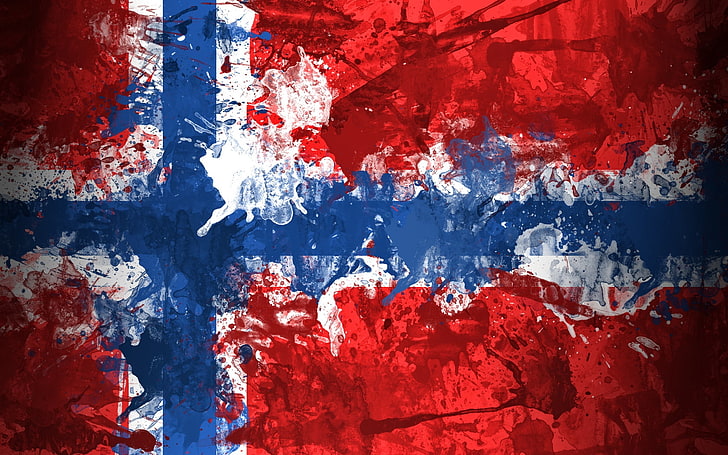 flag of Norway, symbol, color, background, texture, backgrounds, HD wallpaper