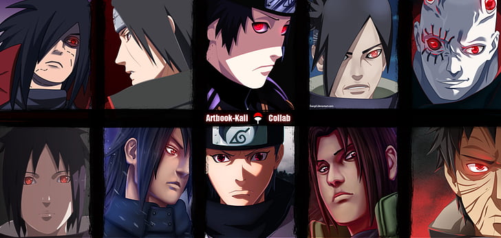 Anime, Naruto, Fugaku Uchiha, Itachi Uchiha, Izuna Uchiha, Kagami Uchiha, HD wallpaper