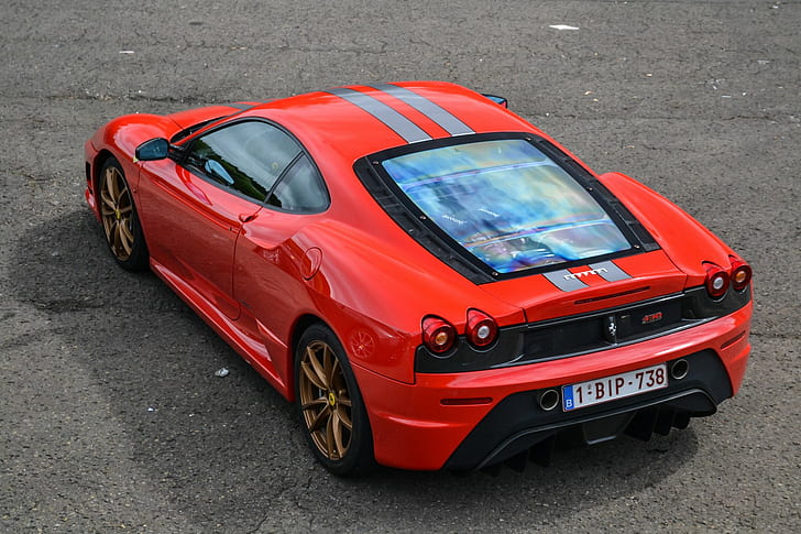 coupe, f430, ferrari, italia, red, rosso, rouge, scuderia, supercar, HD wallpaper