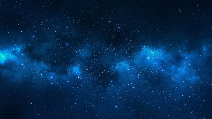 blue startrail photo, Stars, Galaxy, 4K, HD wallpaper