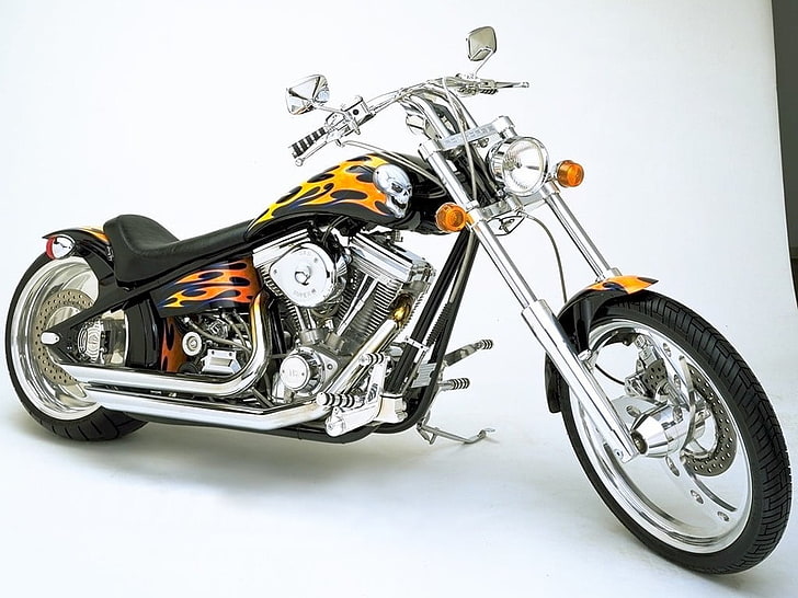 Harley Davidson Bike, silver and black cruiser motorcycle, Motorcycles