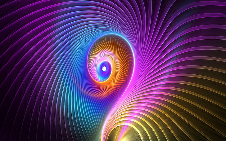 Spiral pattern colors, light, HD wallpaper