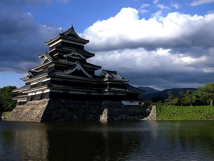 castle, Japan, fort, Matsumoto Castle, Asian architecture, HD wallpaper