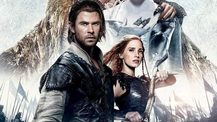 Chris Hemsworth, Jessica Chastain, The Huntsman: Winter's War, movie poster