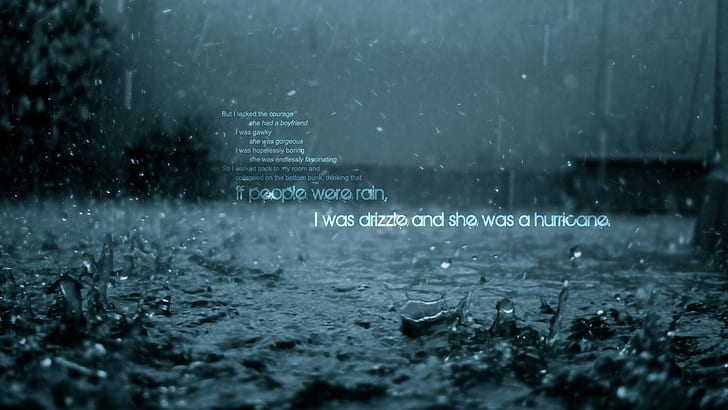 HD wallpaper: rain, quote, John Green, text, water | Wallpaper Flare