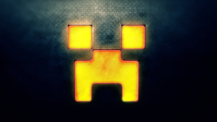 yellow light illustration, yellow and black Minecraft character
