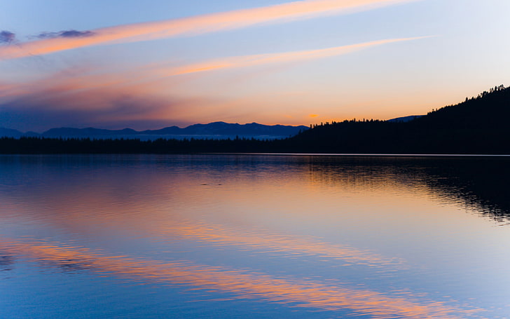 HD wallpaper: Lake Peaceful Dusk-Landscape theme HD Wallpaper, sky, beauty  in nature | Wallpaper Flare