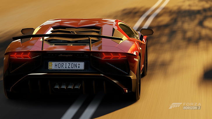 Forza Motorsport, Forza Horizon 3, Lamborghini, Lamborghini Aventador, HD wallpaper