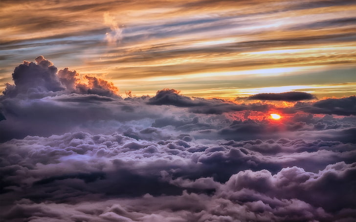 nimbus clouds wallpaper, sky, cloud - sky, beauty in nature, scenics - nature, HD wallpaper