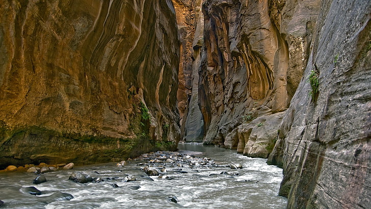 nature, landscape, canyon, river, rock, Grand Canyon, water, HD wallpaper