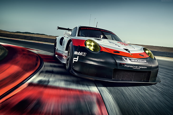 Porsche 911 RSR, racing, sport car, HD wallpaper