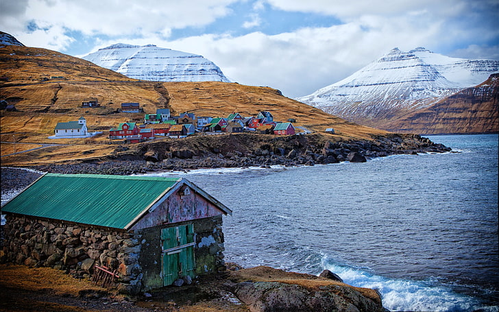 Faroe Islands, Eysturoy, Elduvik, HD wallpaper