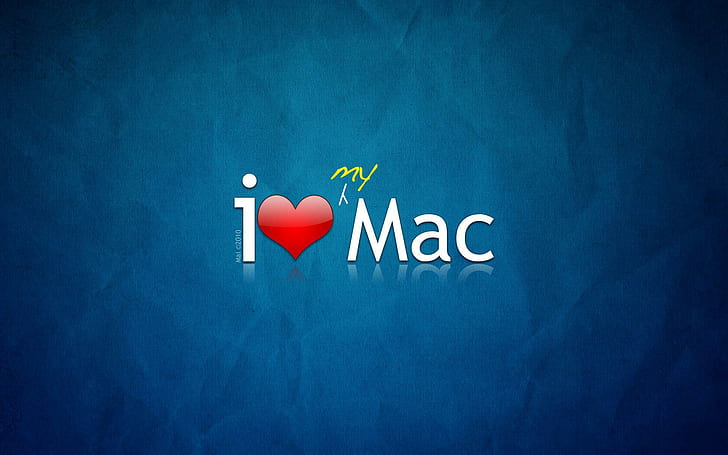 I love my Mac, i love my mac text, computers, 1920x1200, apple, HD wallpaper