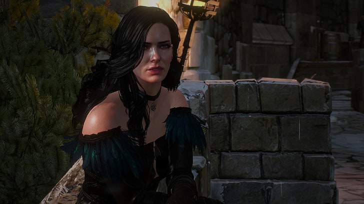 black-haired woman in dress digital wallpaper, The Witcher 3: Wild Hunt, HD wallpaper
